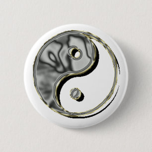 Yin Yang krom Knapp