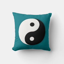 Yin Yang Kudde - Turkos med Svart