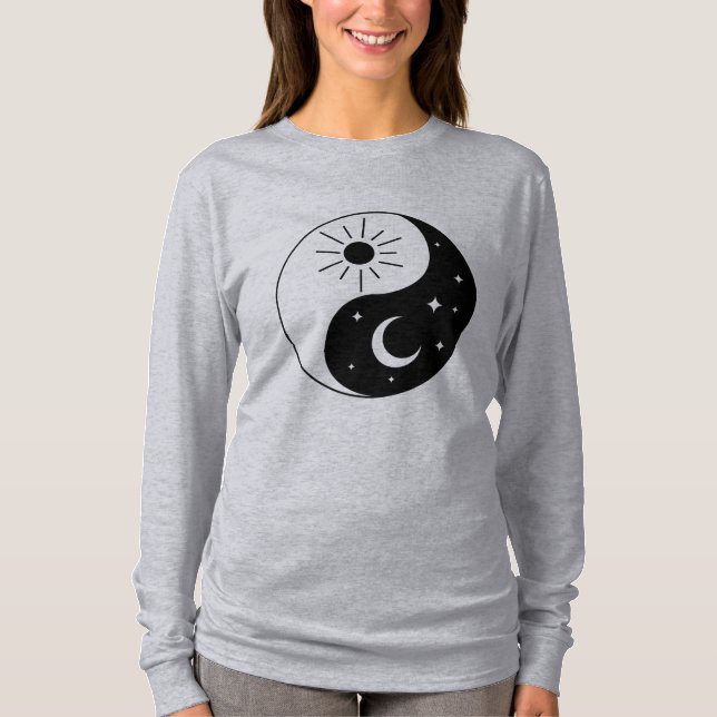 Yin-Yang - Kvinnors Långärmad T-shirt (Framsida)