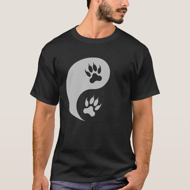 Yin Yang Lejon Tass Lejon Predatory Cat Afrika T Shirt (Framsida)