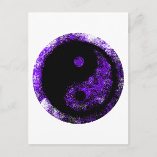 Yin Yang Lila Black MUSEUM Zazzle-gåvor Vykort