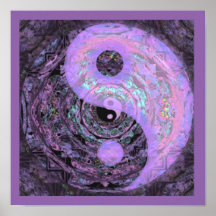 Yin Yang Lila Glow Mandala
