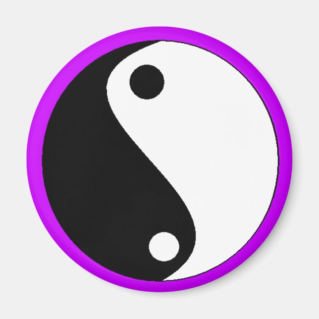 YIN-YANG lila-magnet - Anpassad Magnet (Framsidan)