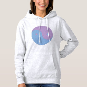 Yin Yang Lila och Blue Peace Meditation Design T Shirt