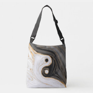 Yin Yang Liquid Marble Axelväska