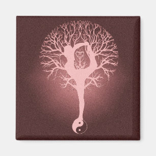 Yin yang, livets träd, yoga, harmoni av Amelia Magnet
