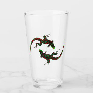 Yin Yang Lizards Glaskopp