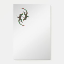 Yin Yang Lizards Silver Post-it Block