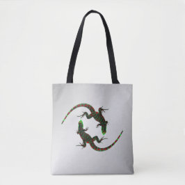 Yin Yang Lizards Silver Tygkasse
