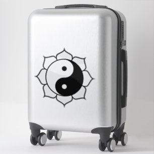 Yin Yang Lotus transparent Klistermärken