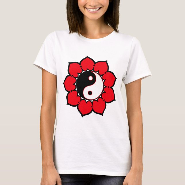 Yin Yang lotusblommablomma Tröja (Framsida)
