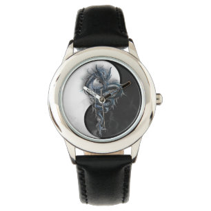 Yin Yang lurar den kinesiska draken den justerbara Armbandsur