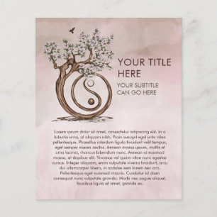 Yin Yang Magnolia Blommar Träd Flygblad