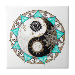 Yin Yang Mandala Kakelplatta