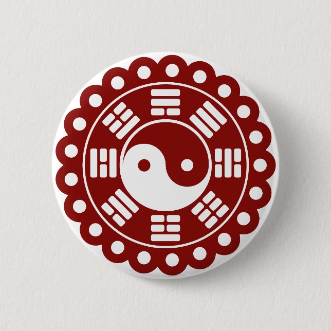 Yin Yang Mandala Knapp (Framsida)