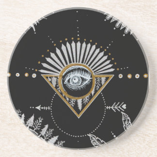 Yin Yang Mandala Underlägg Sandsten