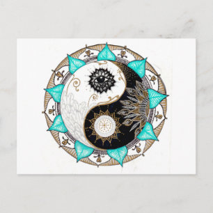 Yin Yang Mandala Vykort