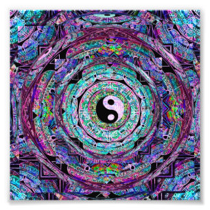 Yin Yang Mandalalilor Fototryck