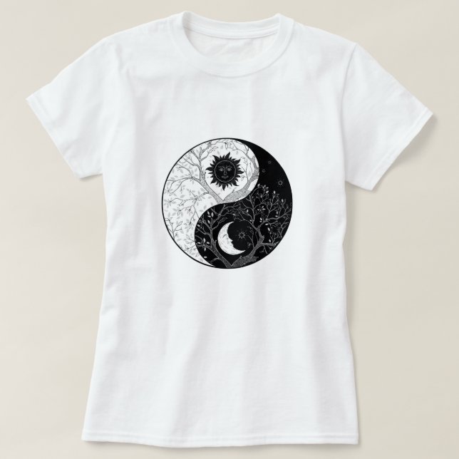 Yin & Yang/Måne & Sol Harmony T-Shirt (Design framsida)