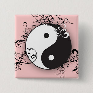 Yin-Yang med att bläddra Knapp