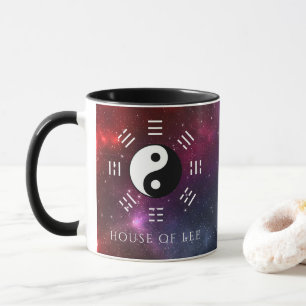 Yin Yang med Bagua Trigram Symbols I-Ching Mugg