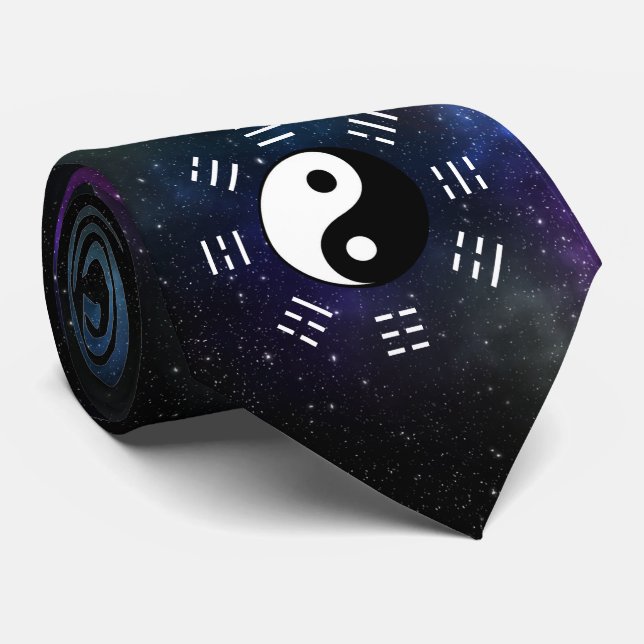 Yin Yang med Bagua Trigram Symbols I-Ching Slips (Rullad)