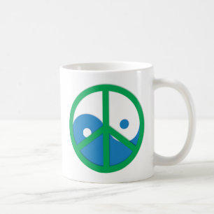 Yin-Yang med Fredstecken Kaffemugg