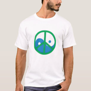 Yin-Yang med Fredstecken Tee Shirt