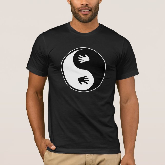 Yin Yang med händerT-tröja T-shirt (Framsida)