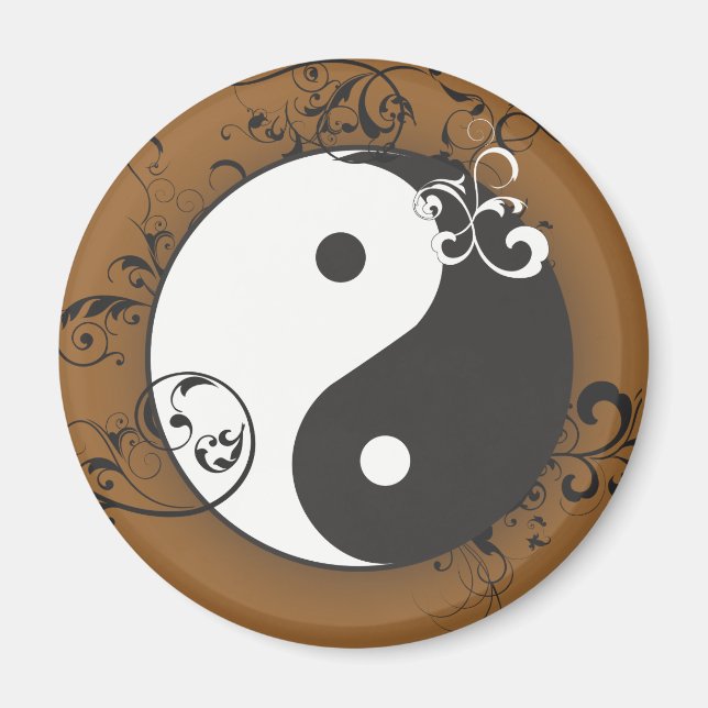 Yin-Yang med rullning Magnet (Framsidan)