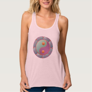 Yin Yang Medallion Violet Turcos Linne Med Racerback