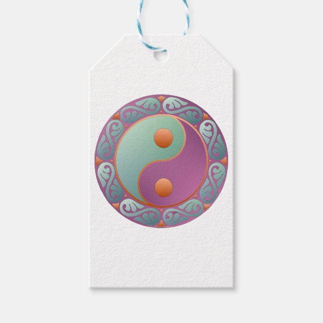 Yin Yang Medallion Violet Turcos Presentetikett (Framsidan)