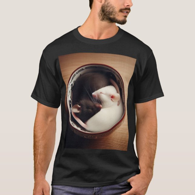 Yin Yang Mice T Shirt (Framsida)