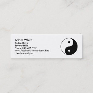 Yin Yang Mini Visitkort