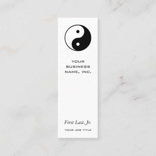 Yin Yang Mini Visitkort (Framsida)