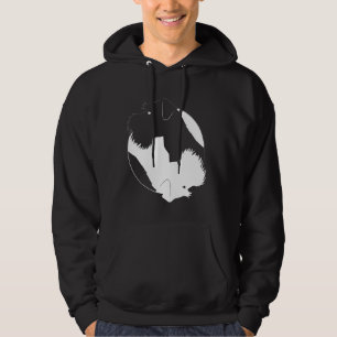 Yin Yang Miniature Schnauzer Rolig hund Symbol Med Hoodie
