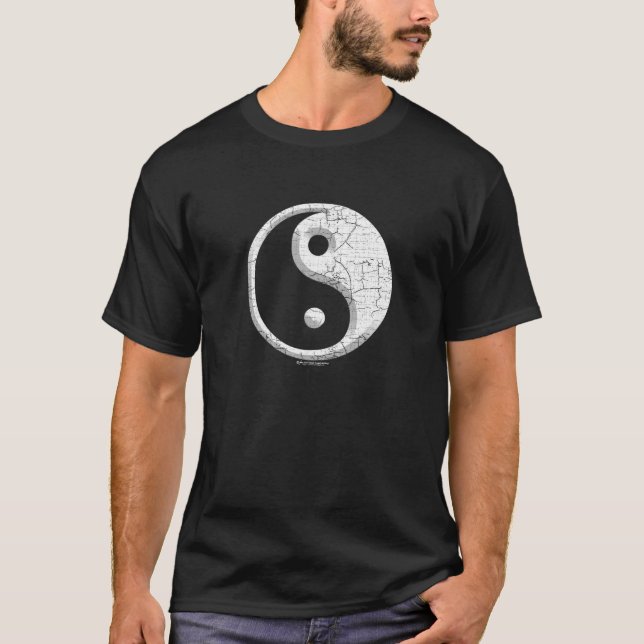 Yin Yang mörk utslagsplatsdesign Tee Shirt (Framsida)