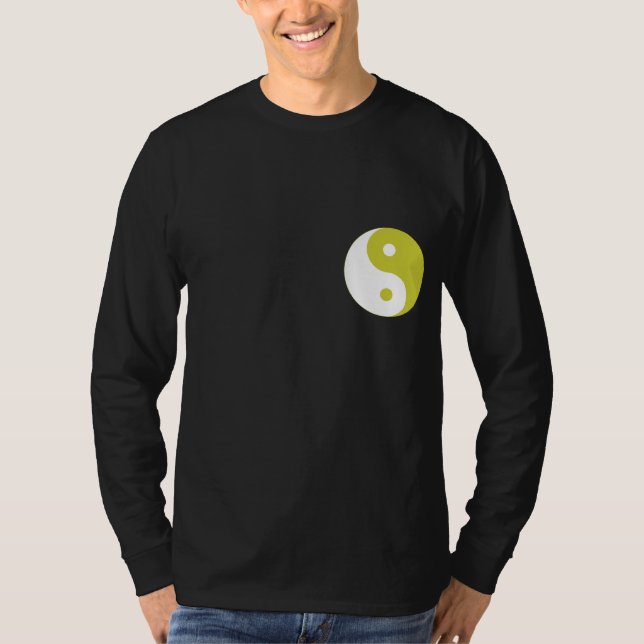 Yin Yang mörkT-tröja T Shirt (Framsida)