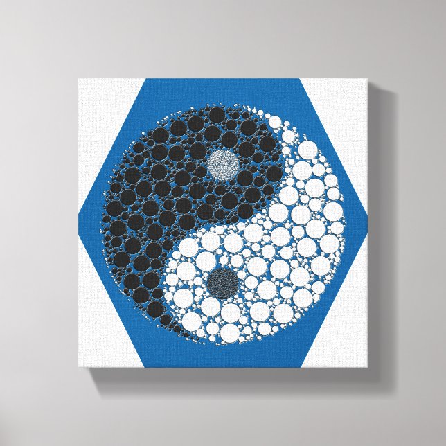 Yin Yang Mosaikkväv Konst Canvastryck (Framsida)