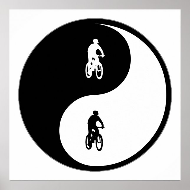 Yin Yang Mountain Biking Poster (Framsidan)