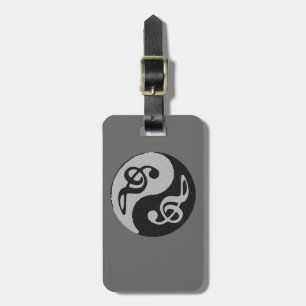 Yin Yang Music clave-anteckning Bagagebricka