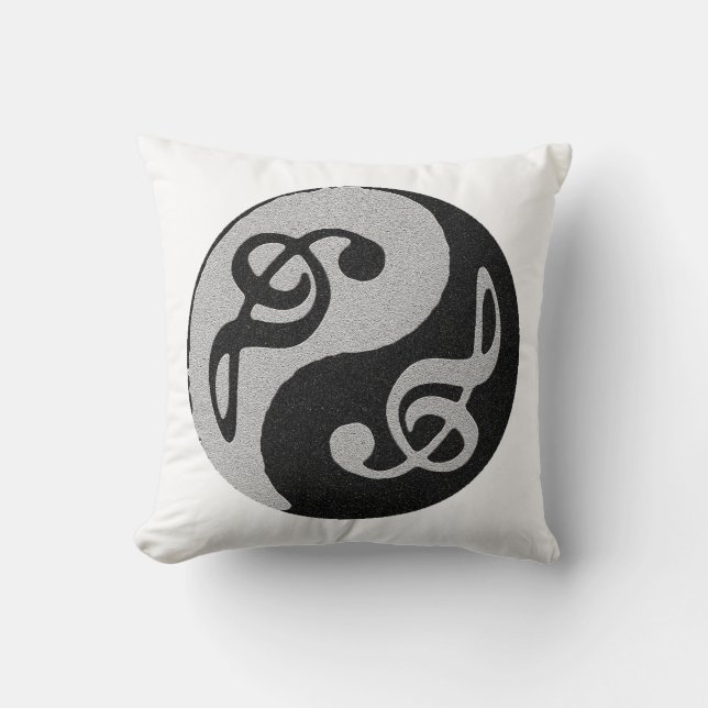 Yin Yang Music clave-anteckning Kudde (Framsida)