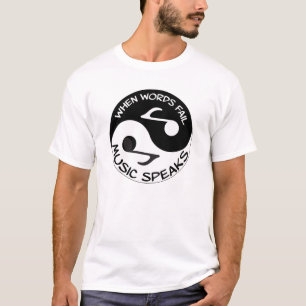 Yin yang musik t-shirt