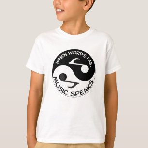 Yin yang musik t shirt