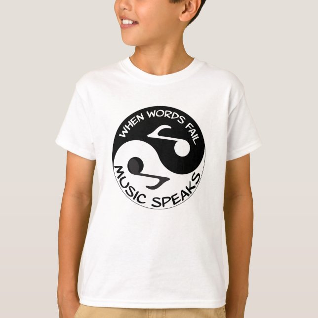 Yin yang musik t shirt (Framsida)