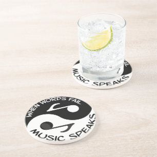 Yin yang musik underlägg sandsten