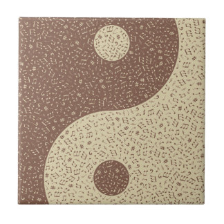 Yin Yang Musiknoter Kakelplatta
