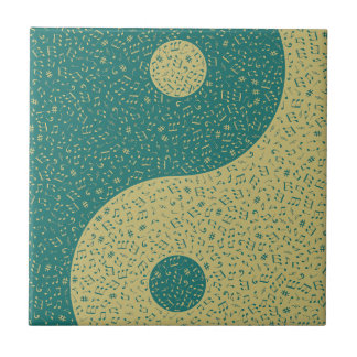 Yin Yang Musiknoter Kakelplatta