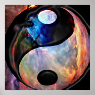 Yin Yang Nebulaaffisch Poster