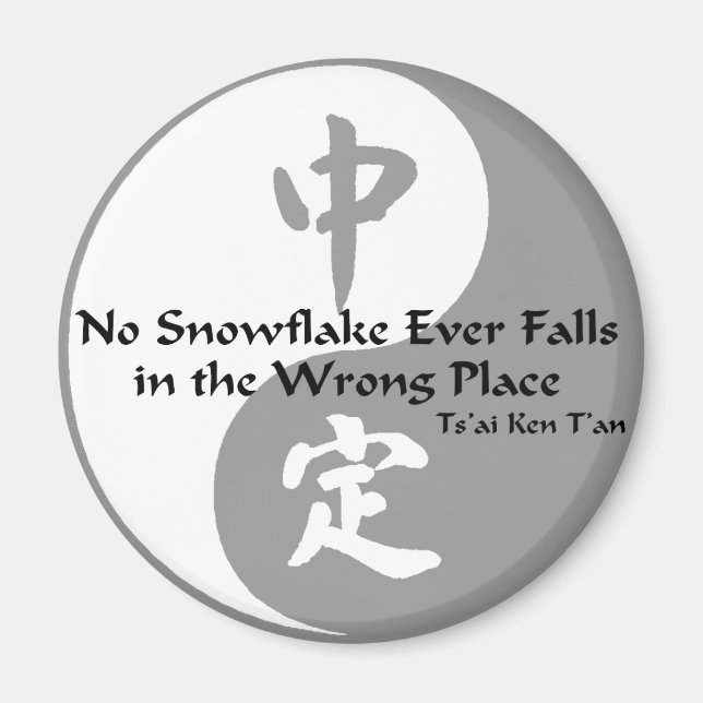 Yin Yang - No Snö Flake Magnet (Framsidan)